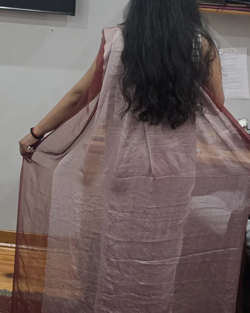 The actual saree's sheer pallu held out — photo 4 of 4