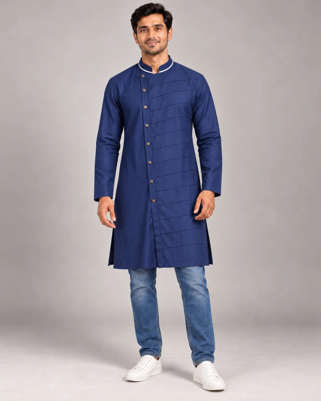 Axis kurta, front — AI-styled photo 1 of 3