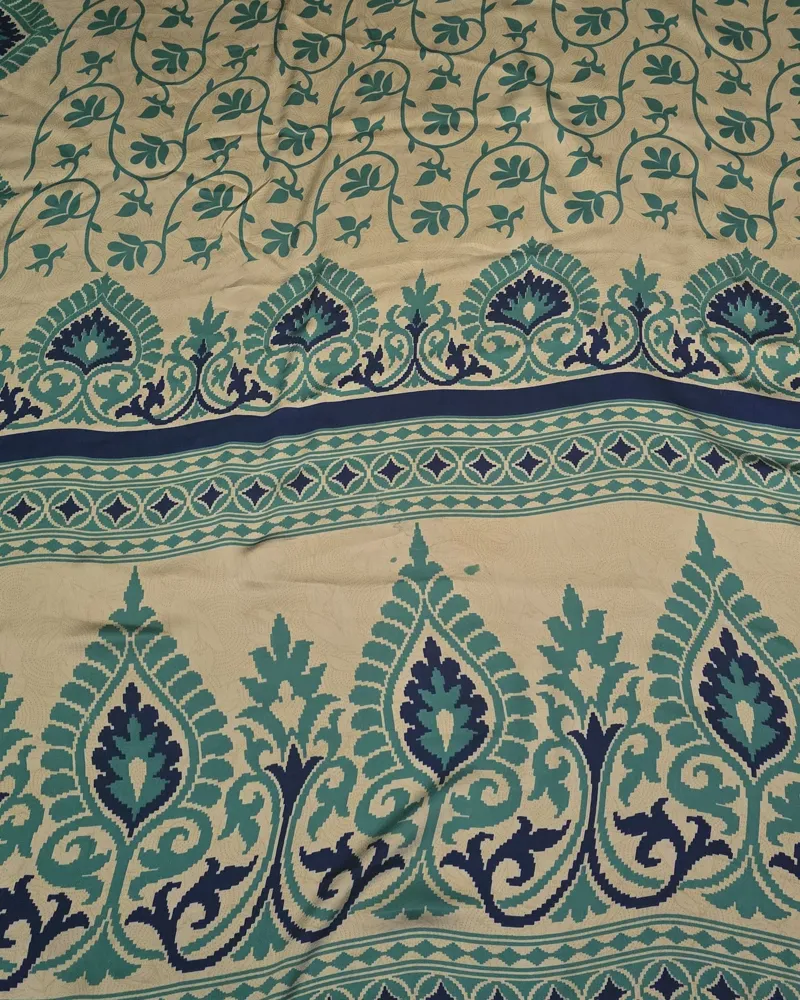 The actual saree showing the vine print and pallu — photo 3 of 3