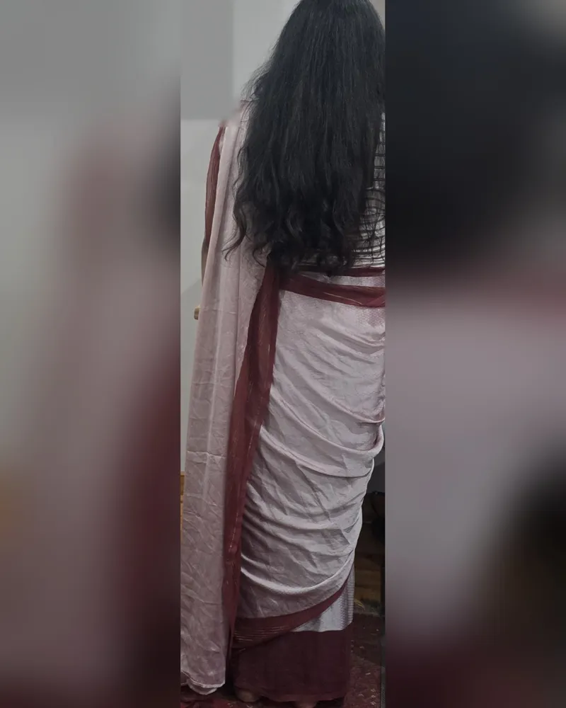 The actual saree draped, back view — photo 3 of 4