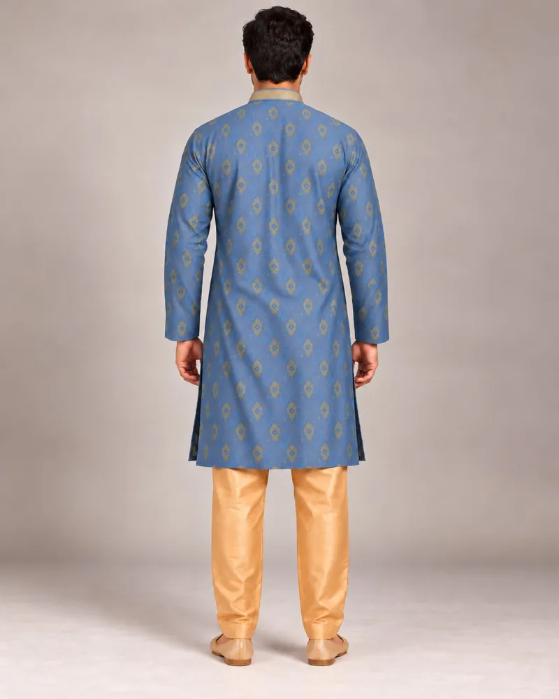 Gilded Mosaic kurta set, back — AI-styled photo 2 of 3